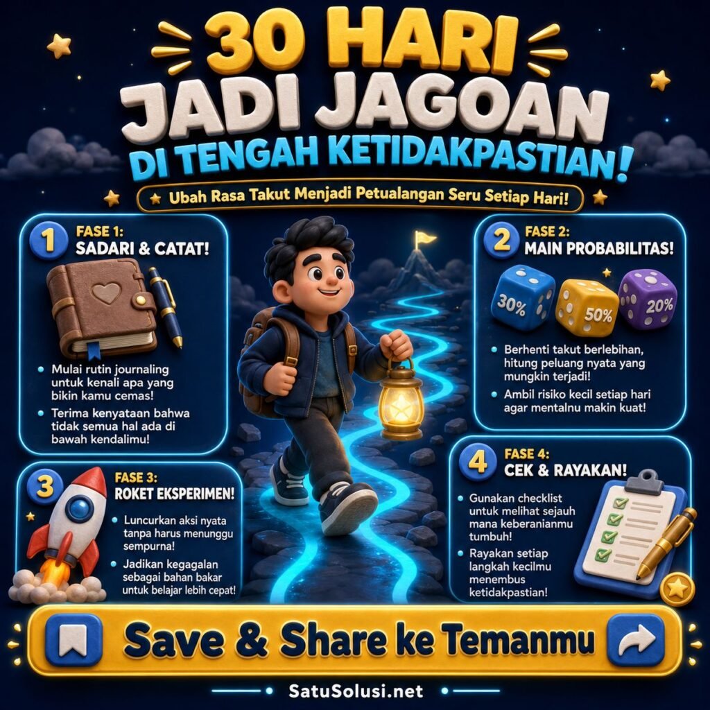 Nyaman dengan Ketidakpastian: 7 Cara Powerful Melatih Adaptability Skill di Era AI 3 nyaman dengan ketidakpastian lewat rencana latihan 30 hari