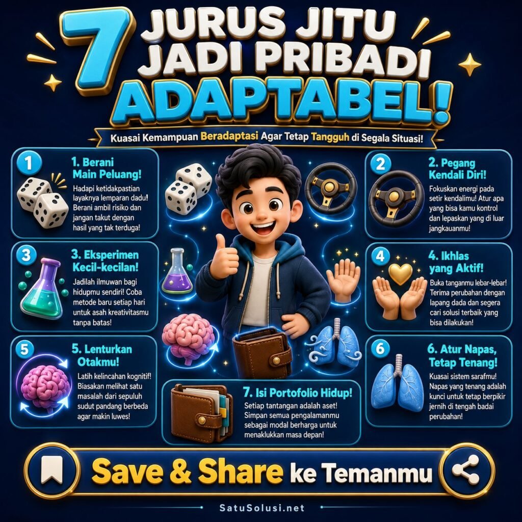 Nyaman dengan Ketidakpastian: 7 Cara Powerful Melatih Adaptability Skill di Era AI 2 Nyaman dengan ketidakpastian dengan 7 cara melatih adaptability skill