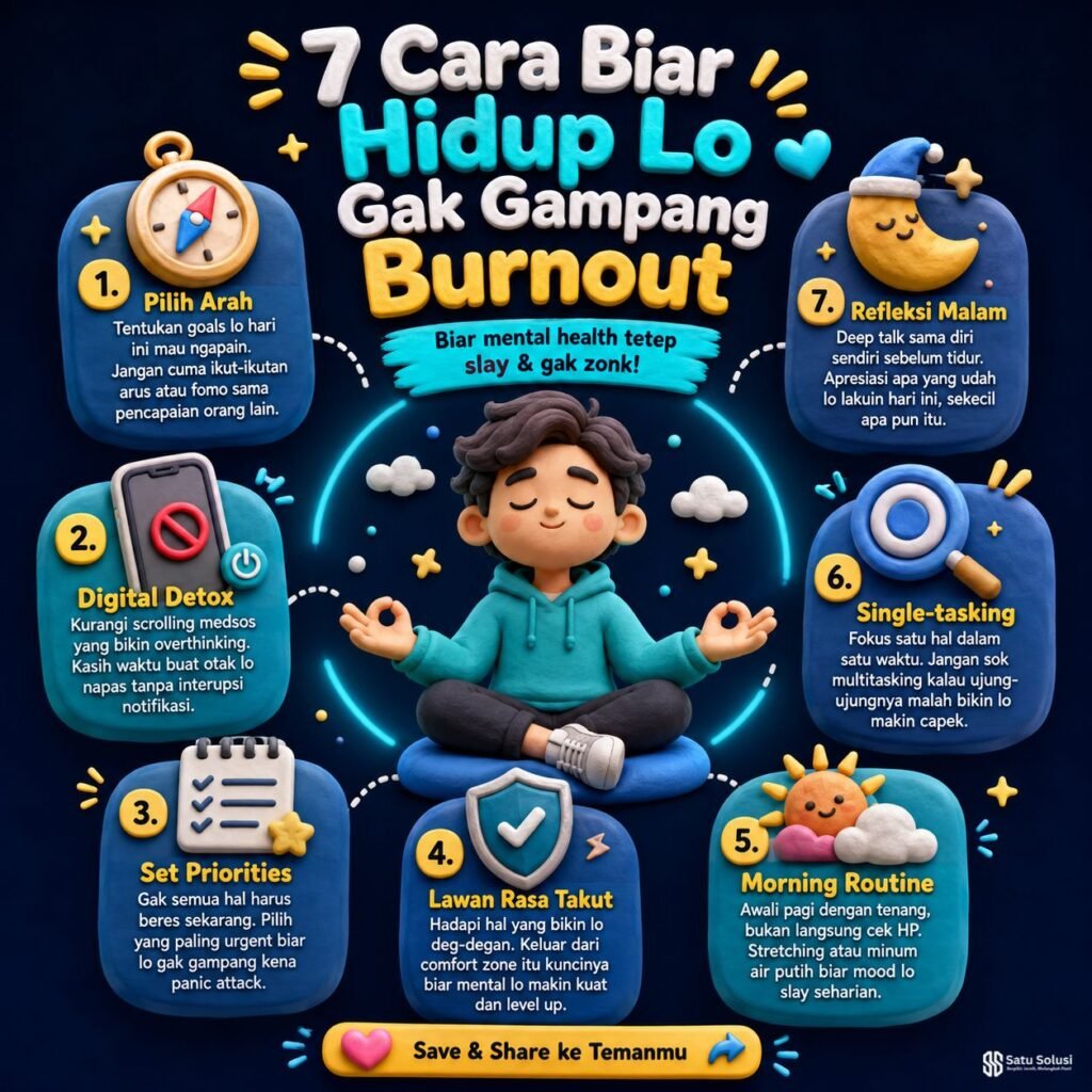 Hidup dengan Sadar: 7 Langkah Practical untuk Ketenangan Sejati 2 Infografis 7 langkah hidup dengan sadar dalam rutinitas harian