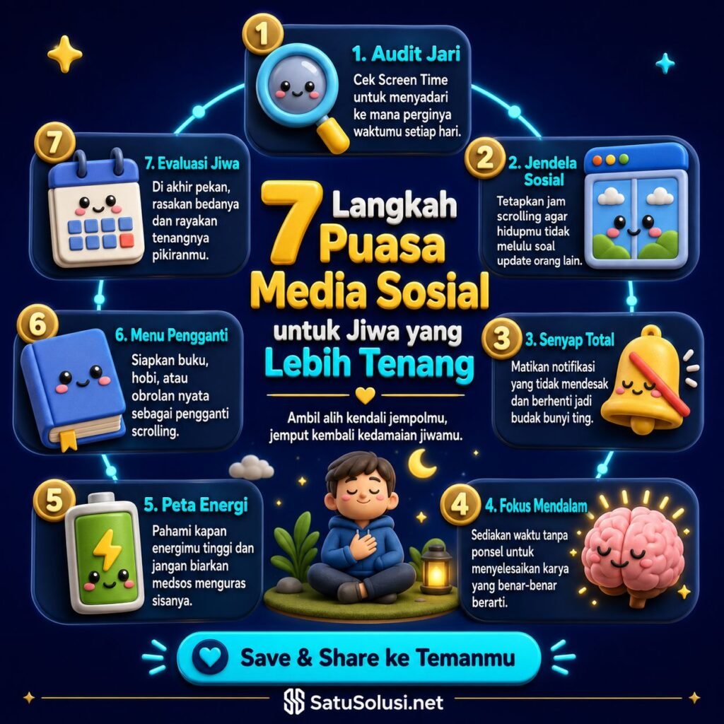 strategi intermittent fasting media sosial 7 langkah fokus digital