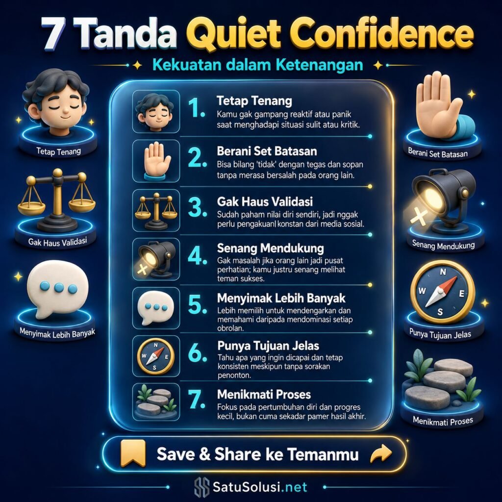 7 Tanda Kamu Punya Quiet Confidence yang Kuat 2 quiet confidence dengan 7 tanda percaya diri tenang