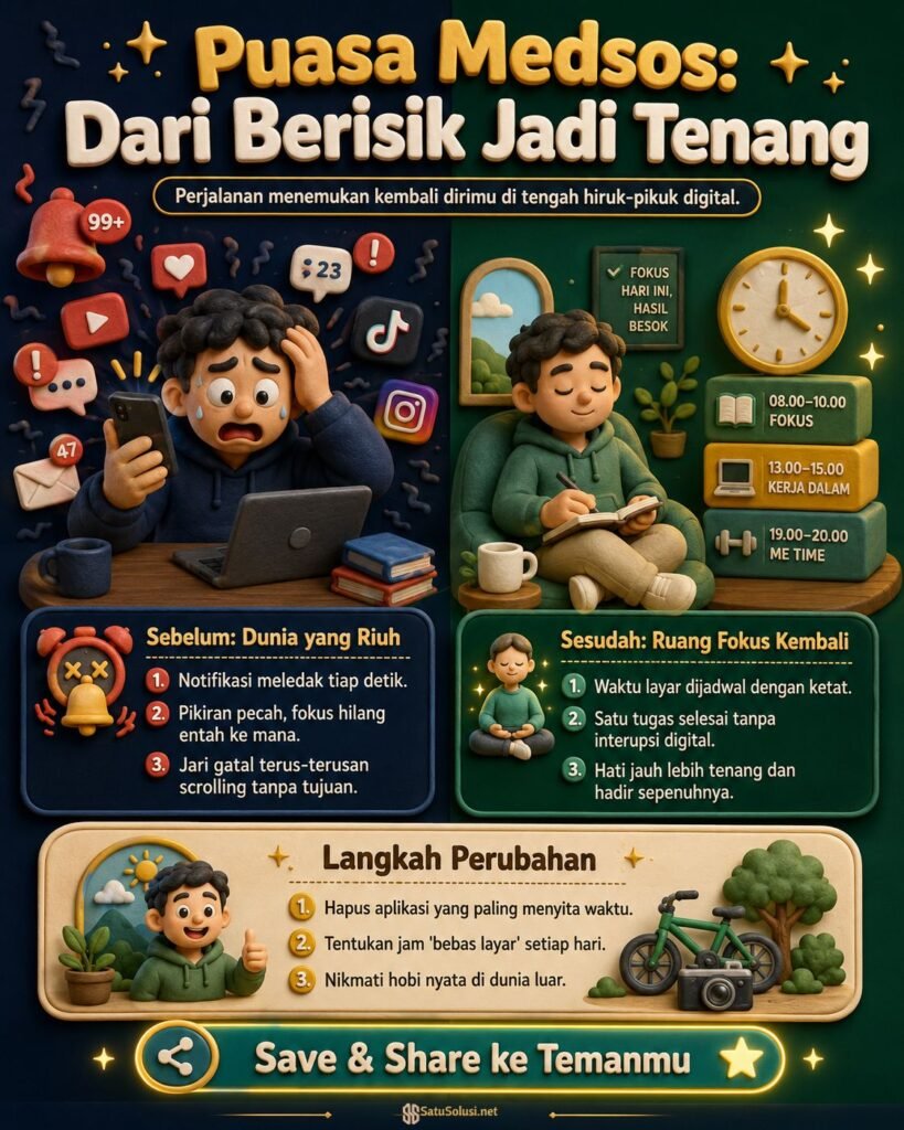 strategi intermittent fasting media sosial before after fokus