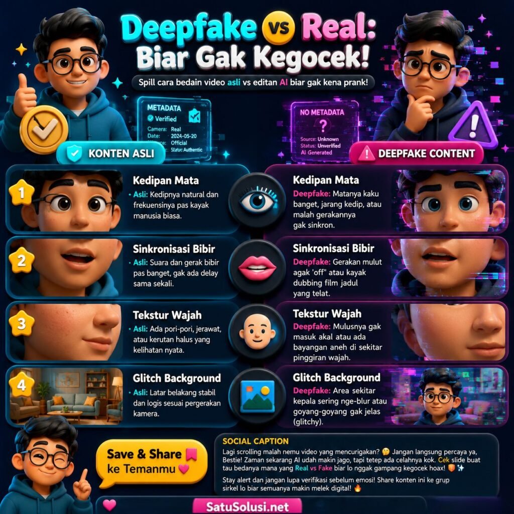 Etika Deepfake 2026: Cara Membedakan Informasi Asli dan Manipulasi Digital 1 Etika deepfake 2026 dalam perbandingan konten asli dan manipulasi digital