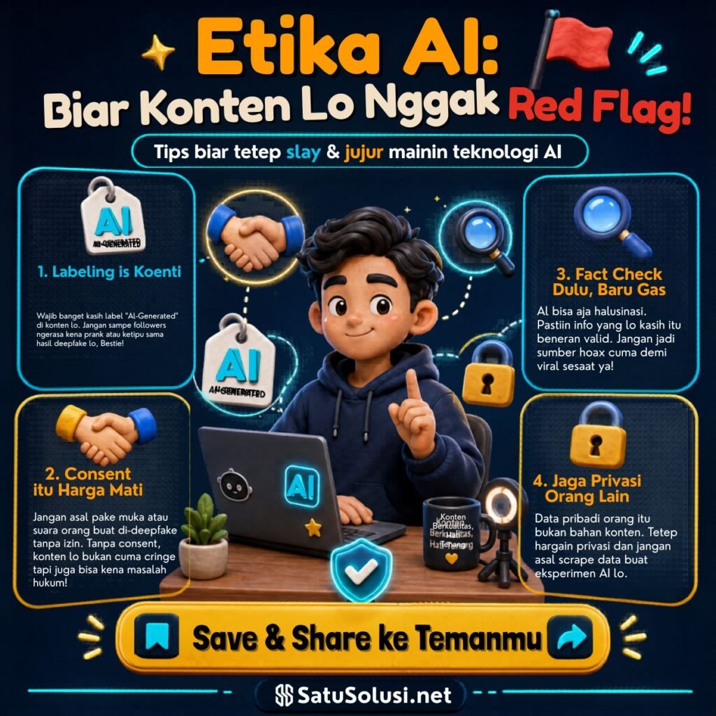Etika Deepfake 2026: Cara Membedakan Informasi Asli dan Manipulasi Digital 3 Etika deepfake 2026 untuk kreator konten AI yang transparan dan bertanggung jawab