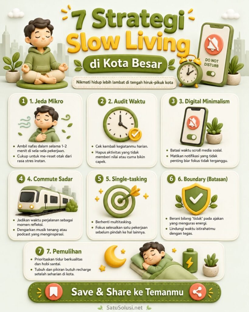 7 strategi slow living di kota besar untuk hidup lebih tenang dan fokus