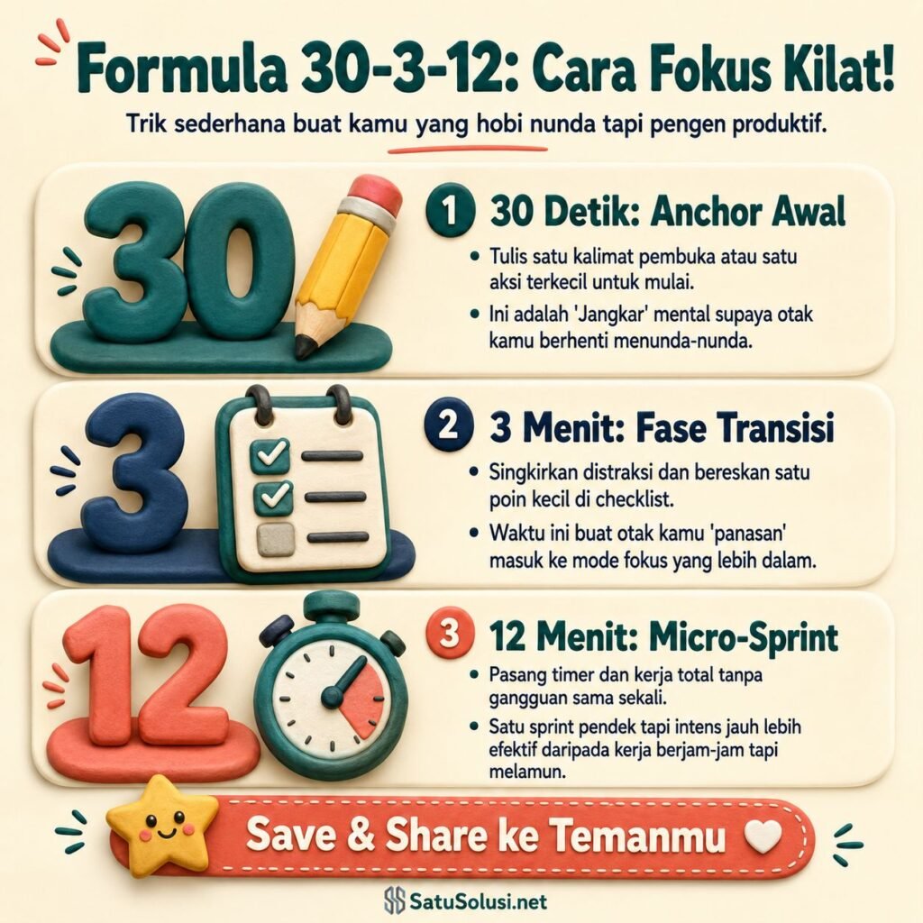 Formula 30-3-12 dalam teknik fokus mikro untuk mengembalikan konsentrasi
