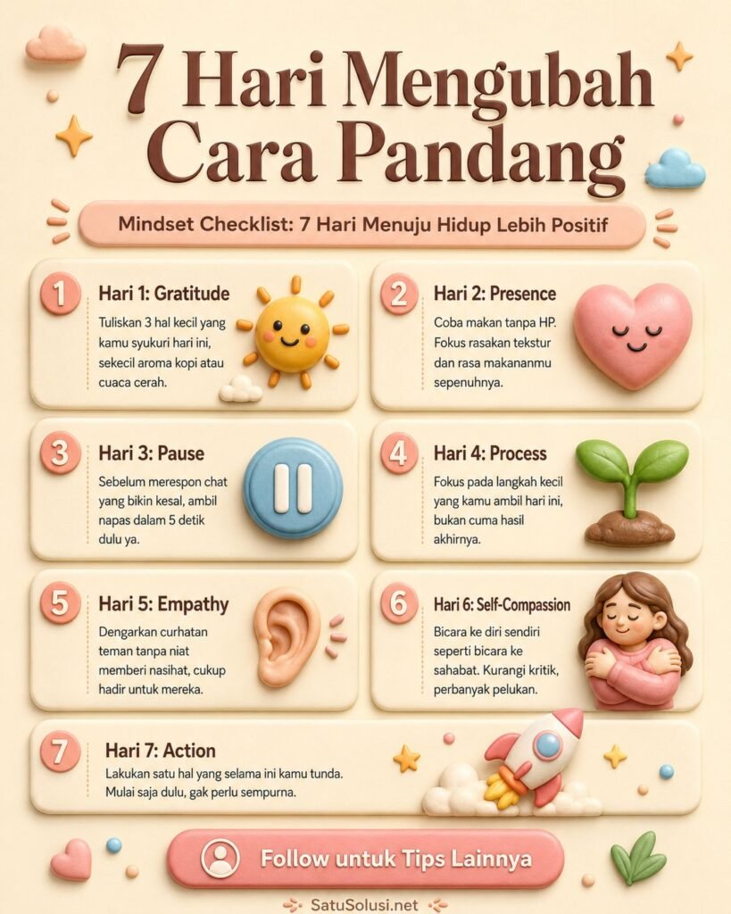 Checklist 7 hari dari kisah kecil yang bisa mengubah cara pandang