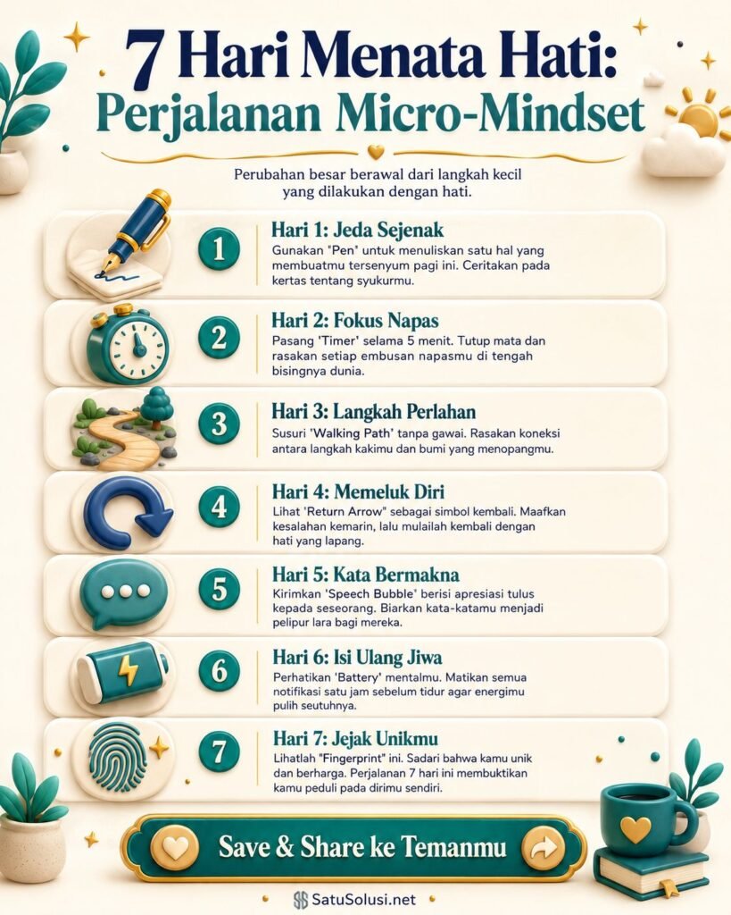 7 Micro-Mindset yang Diam-Diam Mengubah Arah Hidup 3 latihan 7 hari micro-mindset mengubah hidup
