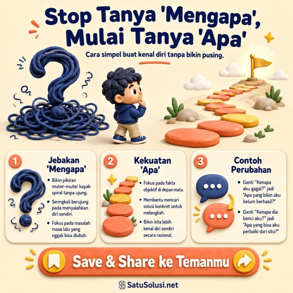 Fakta kesadaran diri 2026 tentang metode bertanya apa bukan mengapa agar tidak terjebak overthinking