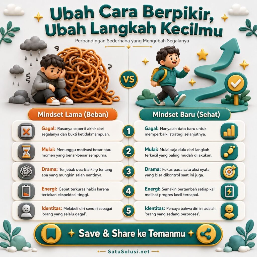7 Micro-Mindset yang Diam-Diam Mengubah Arah Hidup 2 perbandingan micro-mindset mengubah hidup dengan micro-mindset lama