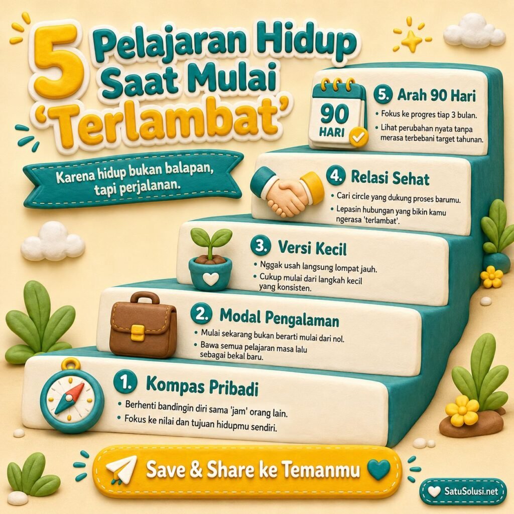 5 pelajaran hidup saat mulai terlambat