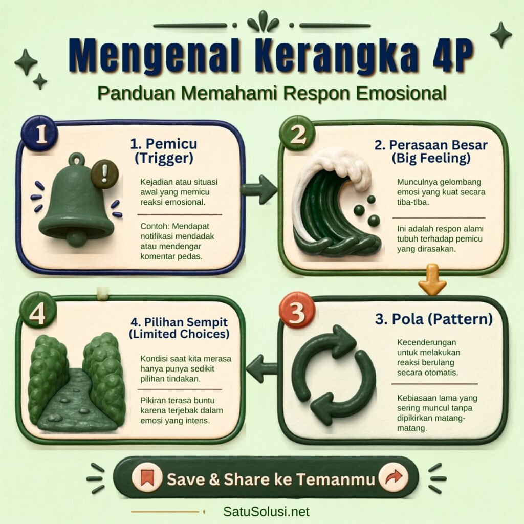 7 Sinyal Inner Child Mulai Mengatur Hidupmu Tanpa Disadari 1 Infografis kerangka 4P untuk mengenali sinyal inner child dalam kehidupan sehari-hari