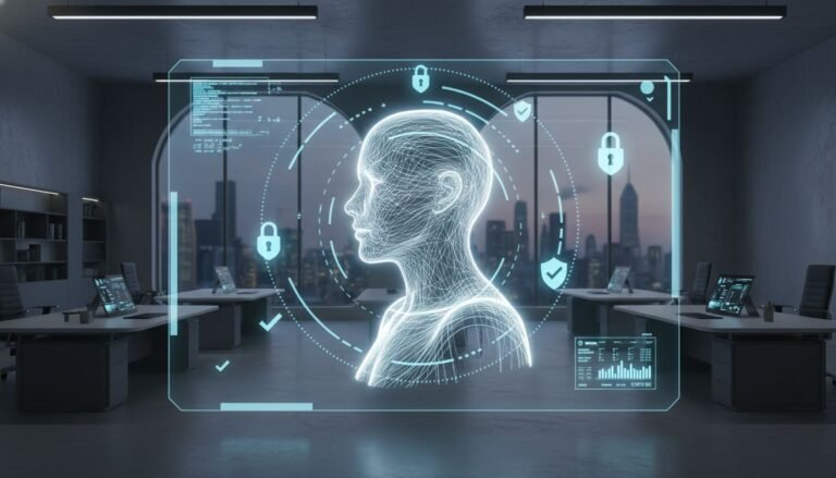 Ilustrasi profil digital yang bersih dan terlindungi, melambangkan etika digital 2026 dan keamanan reputasi online tahun 2026