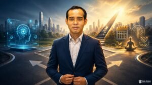 Ilustrasi mindset adaptif 2026 untuk menghadapi perubahan kerja, AI, dan ketidakpastian hidup
